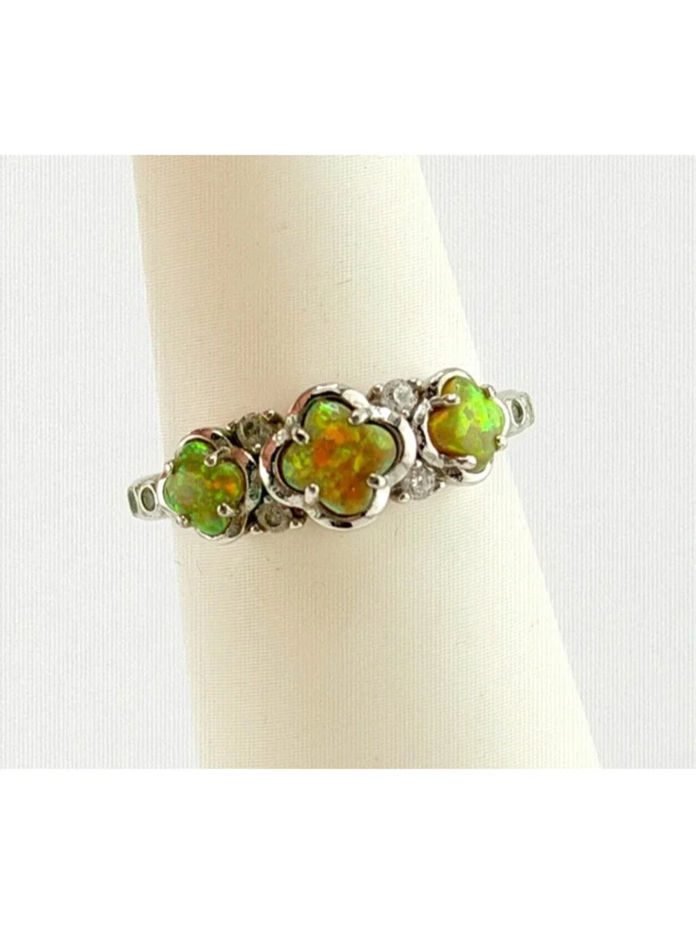 Bomb Party Luck O' The Irish Sz 8 RBP2411 RETRO HTF Goldenrod Fire Opal CLOVER
